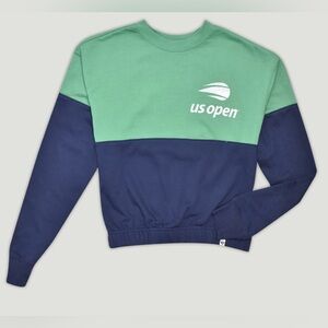 47 Brand US Open Colorblock Crewneck Sweater - Mint Green & Navy